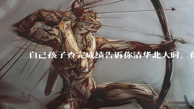 自己孩子查完成绩告诉你清华北大时，你是什么心理感受？