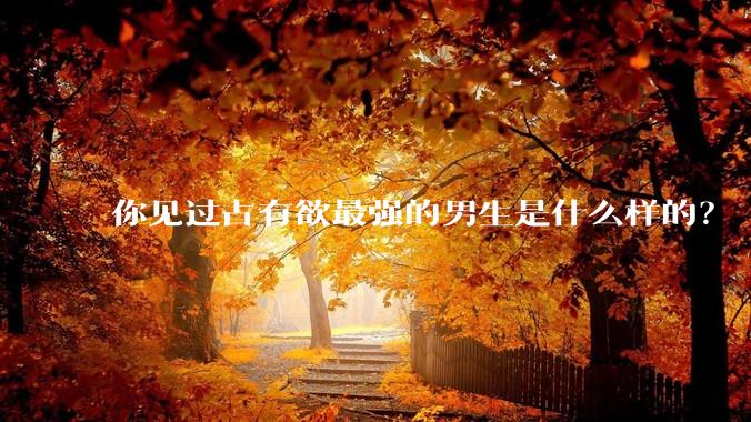 你见过占有欲最强的男生是什么样的？